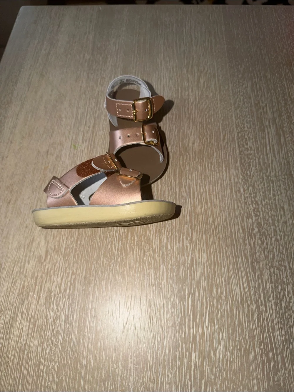 Saltwater Sandals Sun-San Surfer Rose Gold size 3